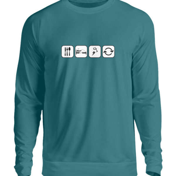 Essen Schlafen Handball Wiederholen - - Unisex Pullover-1461