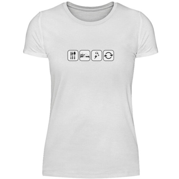 Essen Schlafen Handball Wiederholen - - Damenshirt-3