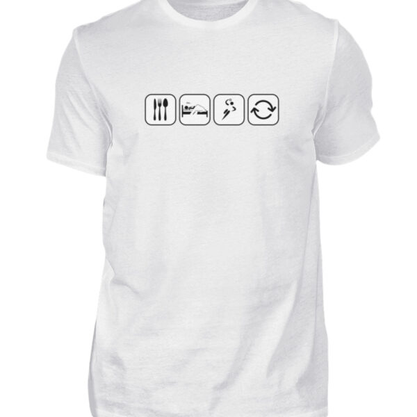 Essen Schlafen Handball Wiederholen - - Herren Shirt-3
