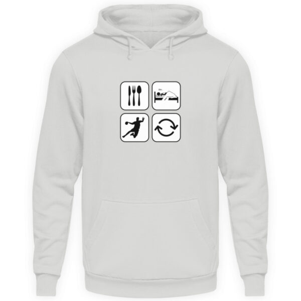 Essen Schlafen Handball Wiederholen # - Unisex Kapuzenpullover Hoodie-23